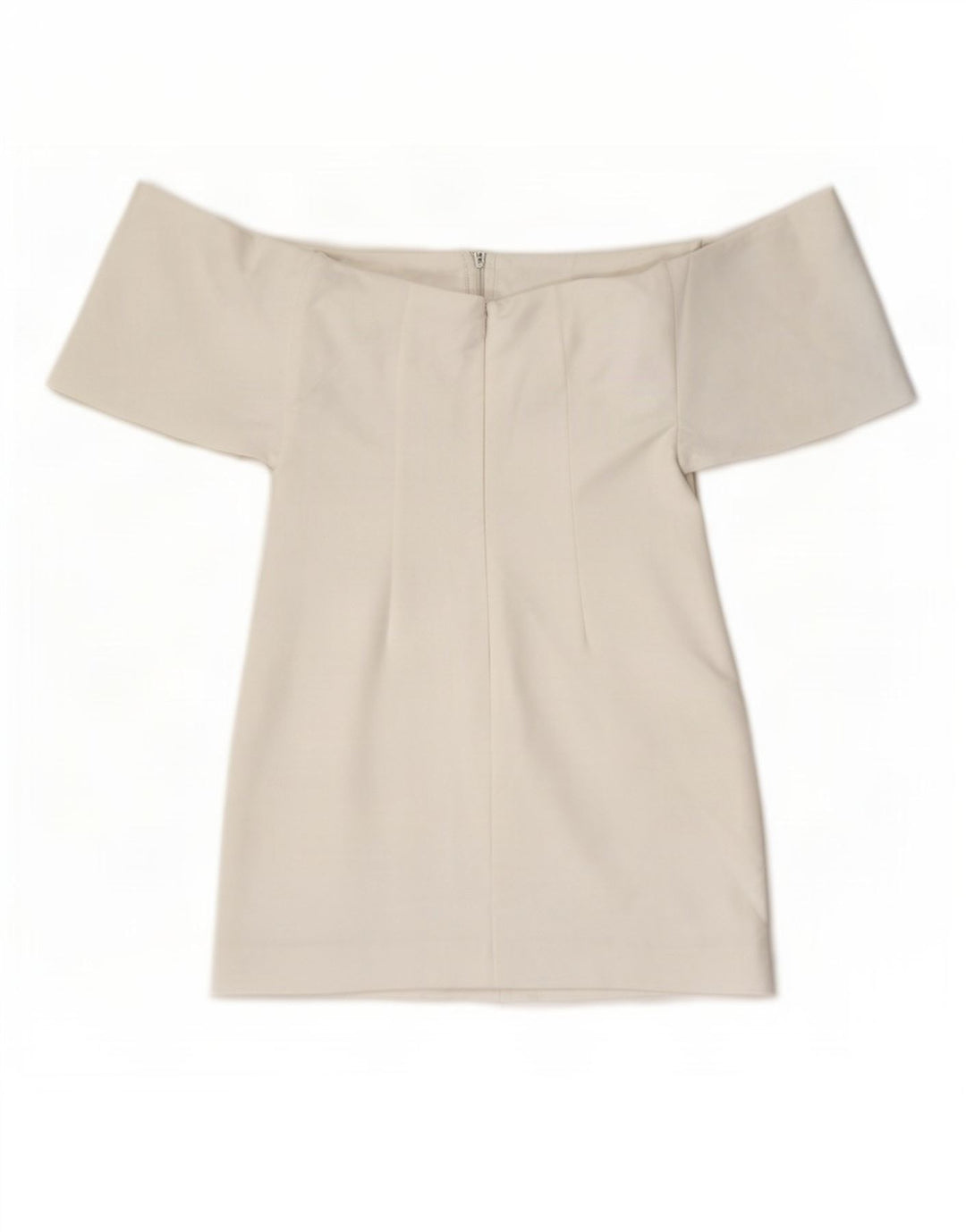 Zara Damen Mini-Schulterkleid, Größe S, Weiß, Polyester