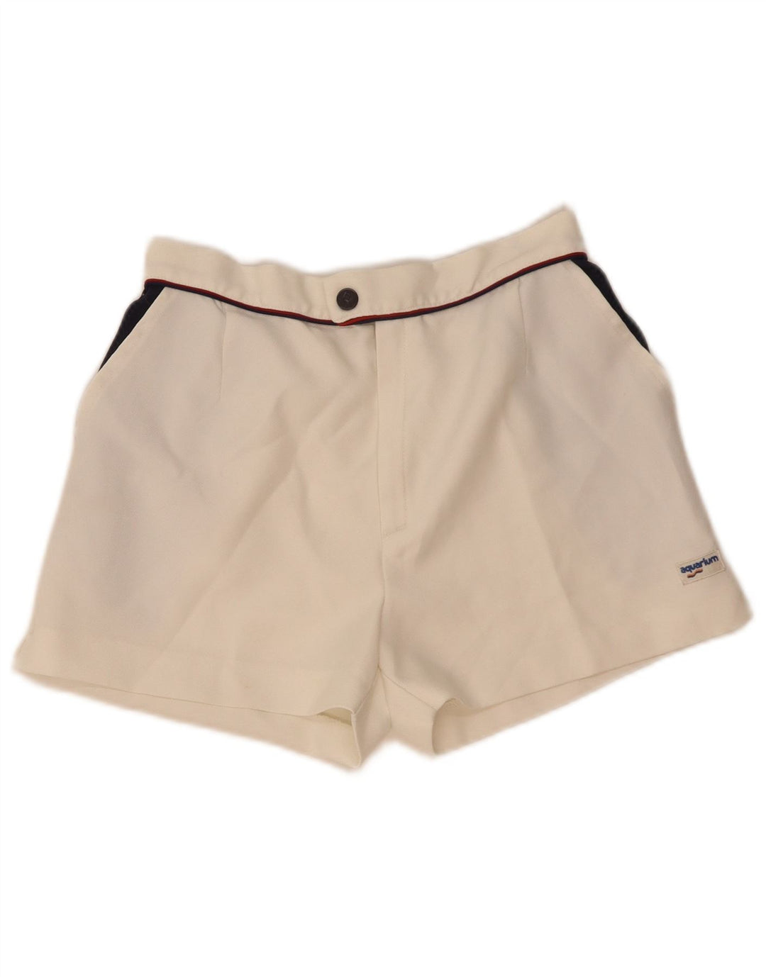 Aquarium Herren Chinoshorts W28 Mittelweiß Farbblock