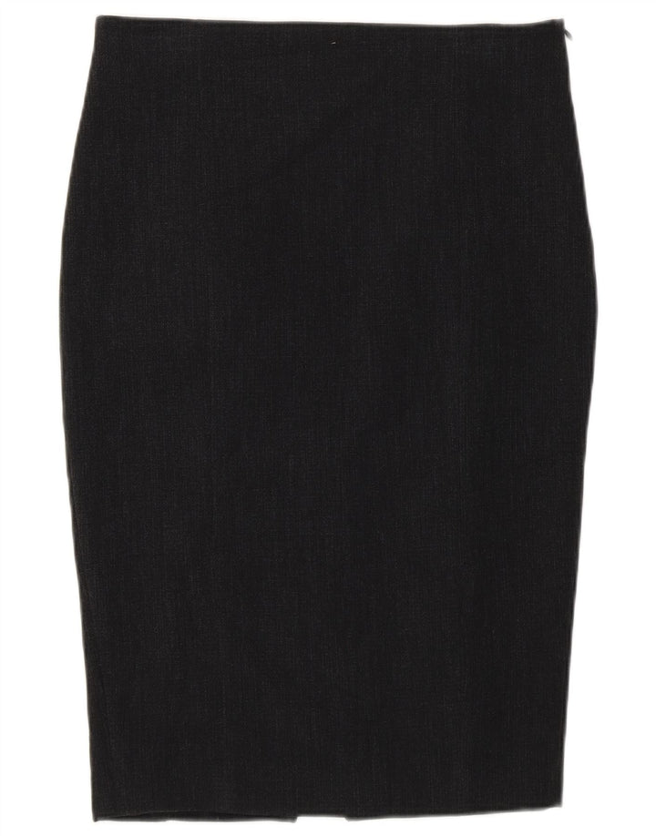 Zara Damen Bleistiftrock Medium W28 Grau Polyester