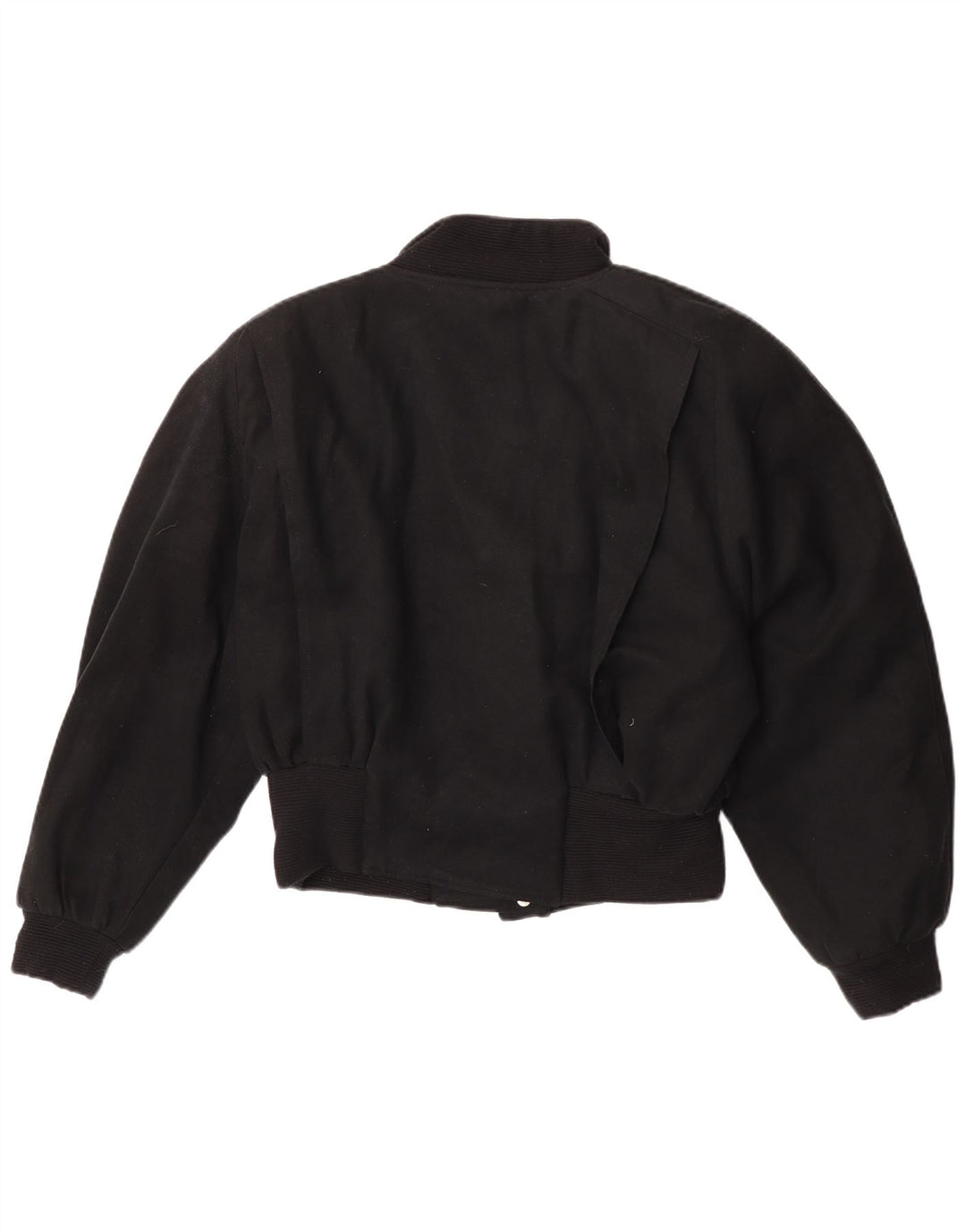 Vintage Damen Bomberjacke IT 44 Mittelschwarzes Polyester