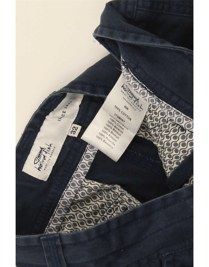 Weird Fish Herren-Cargoshorts, Größe M, W32, Marineblau, Baumwolle