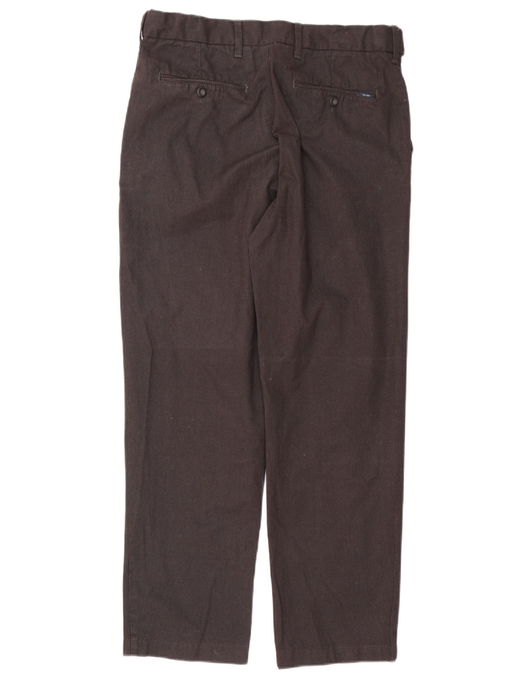 Marks & Spencer Herren-Anzughose, normal, W32, L29, braune Nadelstreifen-Baumwolle