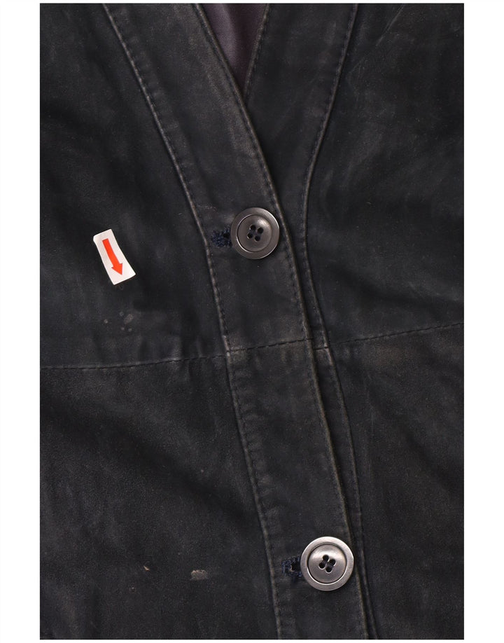 Nazareno Gabrielli Damen Wildlederjacke IT 44 Medium Navy Blue