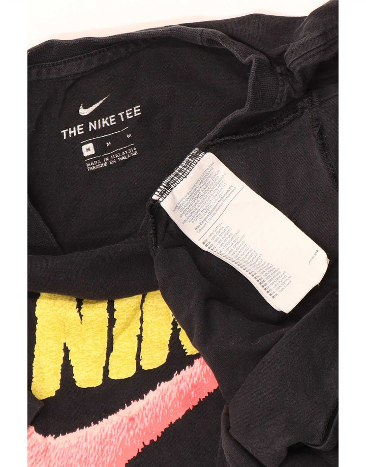 Nike Herren-T-Shirt mit Grafik, mittelgroß, schwarze Baumwolle