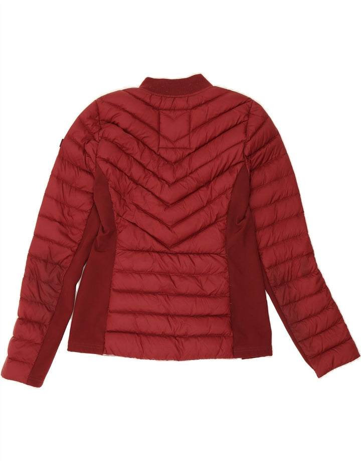 HOLLISTER Womens Padded Jacket UK 12 Medium Burgundy Nylon Vintage Hollister and Second-Hand Hollister from Messina Hembry 