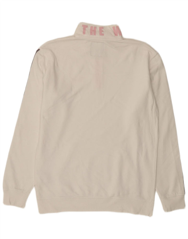 VANS Herren-Sweatshirt mit grafischem Reißverschluss, mittlerer weißer Baumwolle