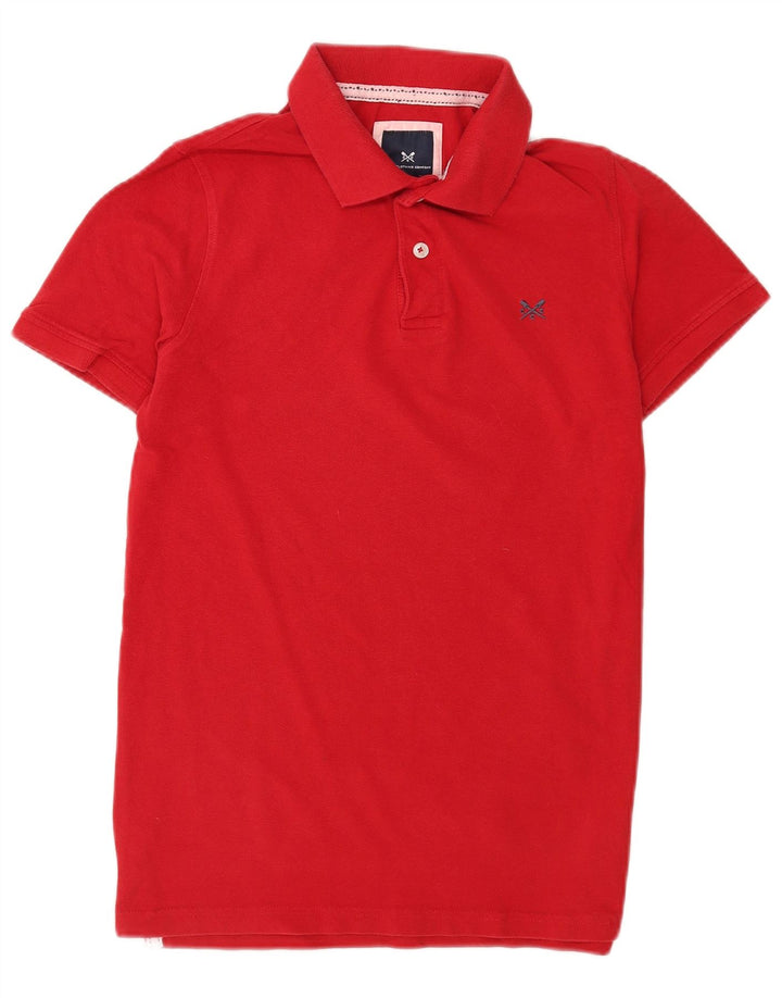 Crew Clothing Herren-Poloshirt, Größe S, rote Baumwolle
