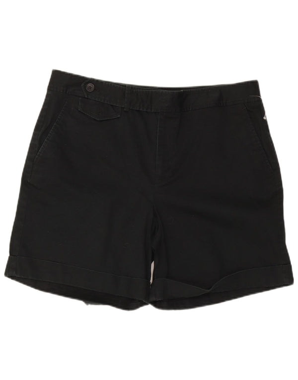 Ralph Lauren Damen-Chinoshorts mit hoher Taille, US 14, XL, W36, schwarze Baumwolle