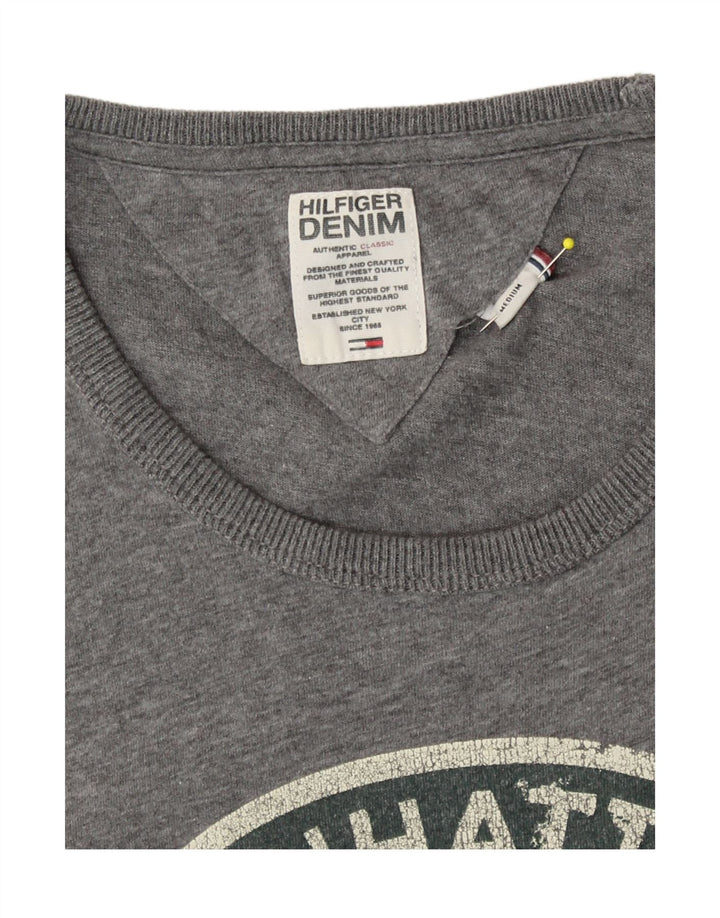 Tommy Hilfiger Herren T-Shirt mit Grafik, Mittelgrau