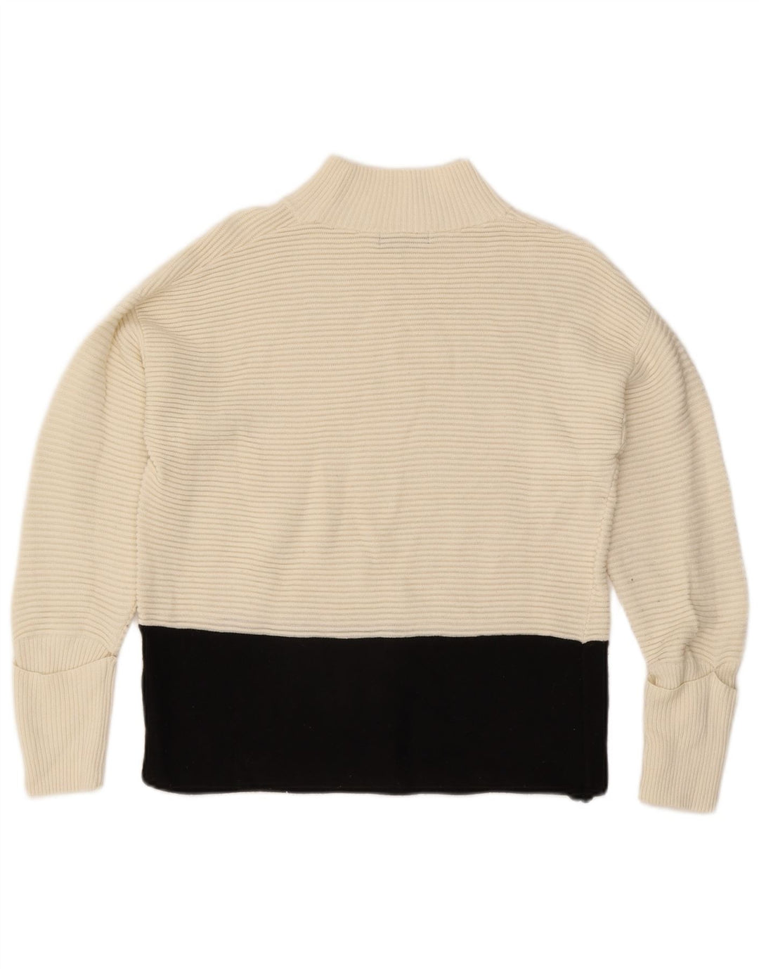Marks & Spencer Damen-Pullover mit Rollkragen, Gr. 12, mittelgrau, gebrochenes Weiß