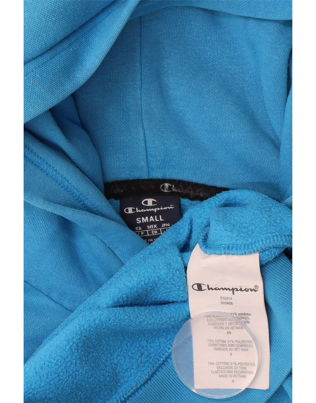 CHAMPION Herren-Kapuzenpullover, klein, aus blauer Baumwolle