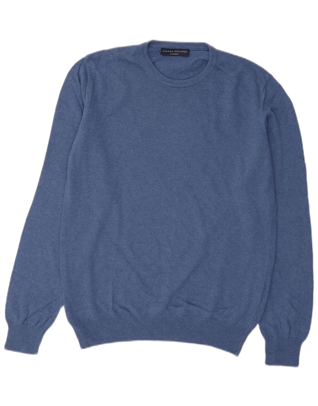 Liberto Herren-Pullover mit Rundhalsausschnitt, IT 52, große blaue Wolle
