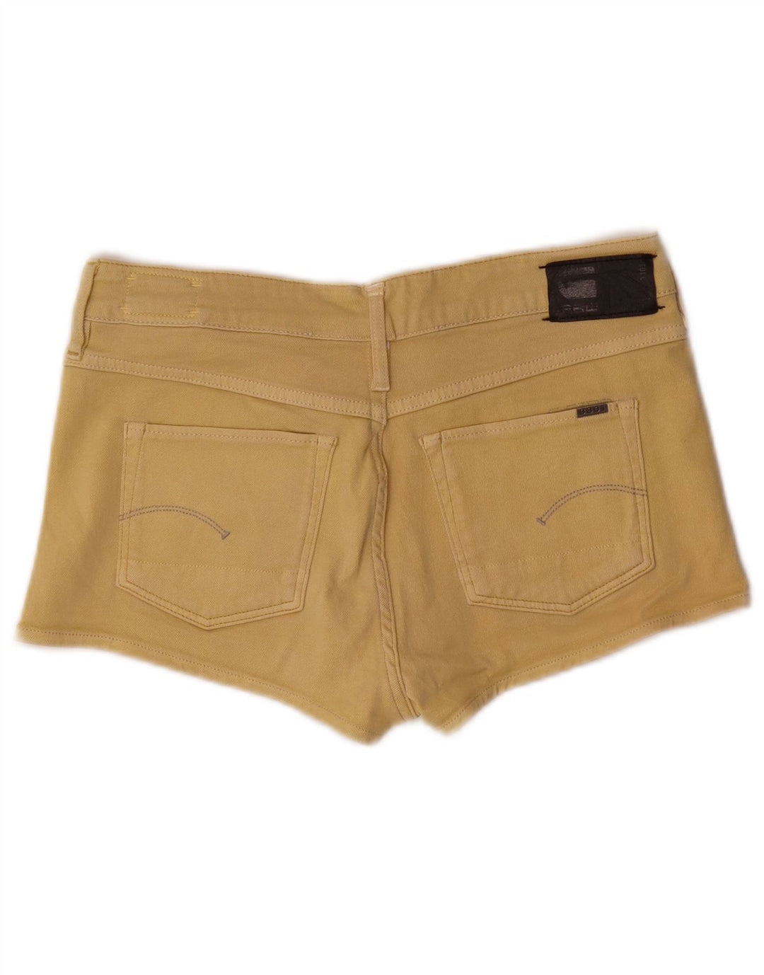 G-Star Damen 3301 Denim Hot Pants W26 Small Gelb Baumwolle