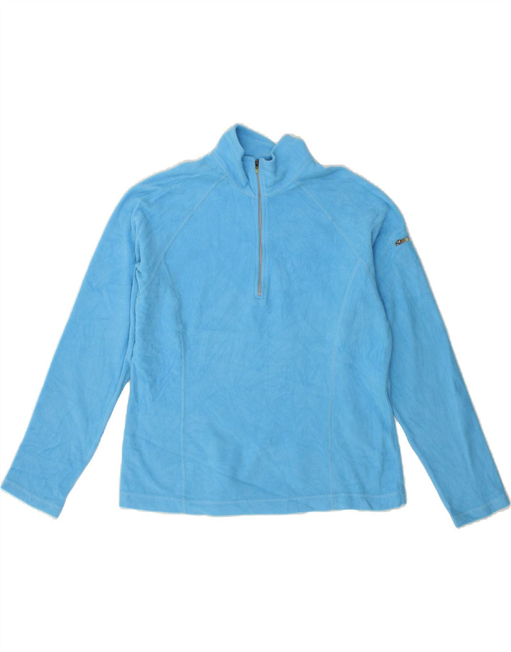 L.L.BEAN Womens Zip Neck Fleece Jumper UK 14 Medium Blue Polyester Vintage L.L.Bean and Second-Hand L.L.Bean from Messina Hembry 