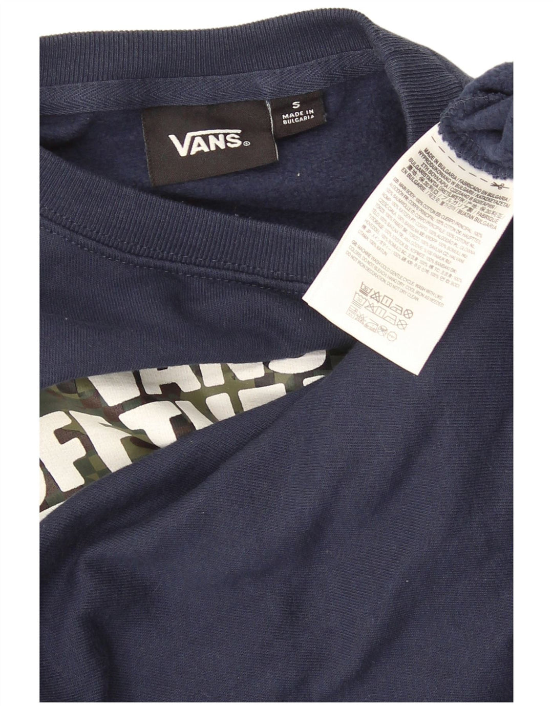 Vans Grafik-Sweatshirt für Jungen, 7–8 Jahre, Größe S, marineblau, Baumwolle