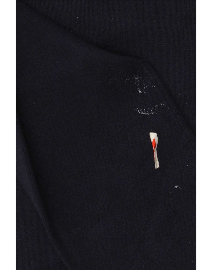 Marks & Spencer Herren-Pullover mit V-Ausschnitt aus mittelblauer Baumwolle