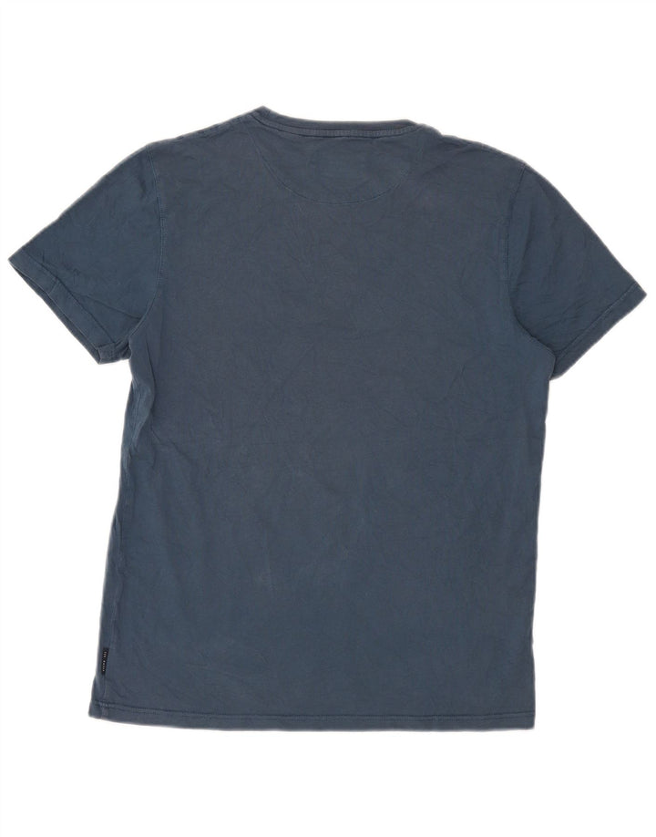 Ted Baker Herren-T-Shirt mit Grafik, Größe 4, groß, Marineblau