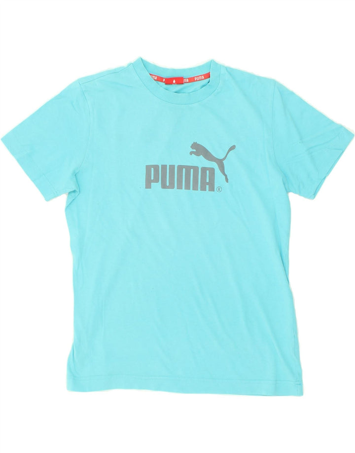 PUMA Mens Graphic T-Shirt Top Small Blue Vintage Puma and Second-Hand Puma from Messina Hembry 