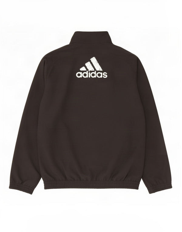 Adidas Jungen Grafik-Trainingsanzug-Top-Jacke, 11–12 Jahre, schwarzes Polyester