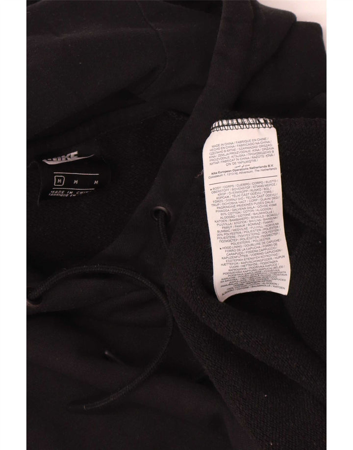 Nike Damen Kapuzenpullover UK 14 Mittelschwarze Baumwolle