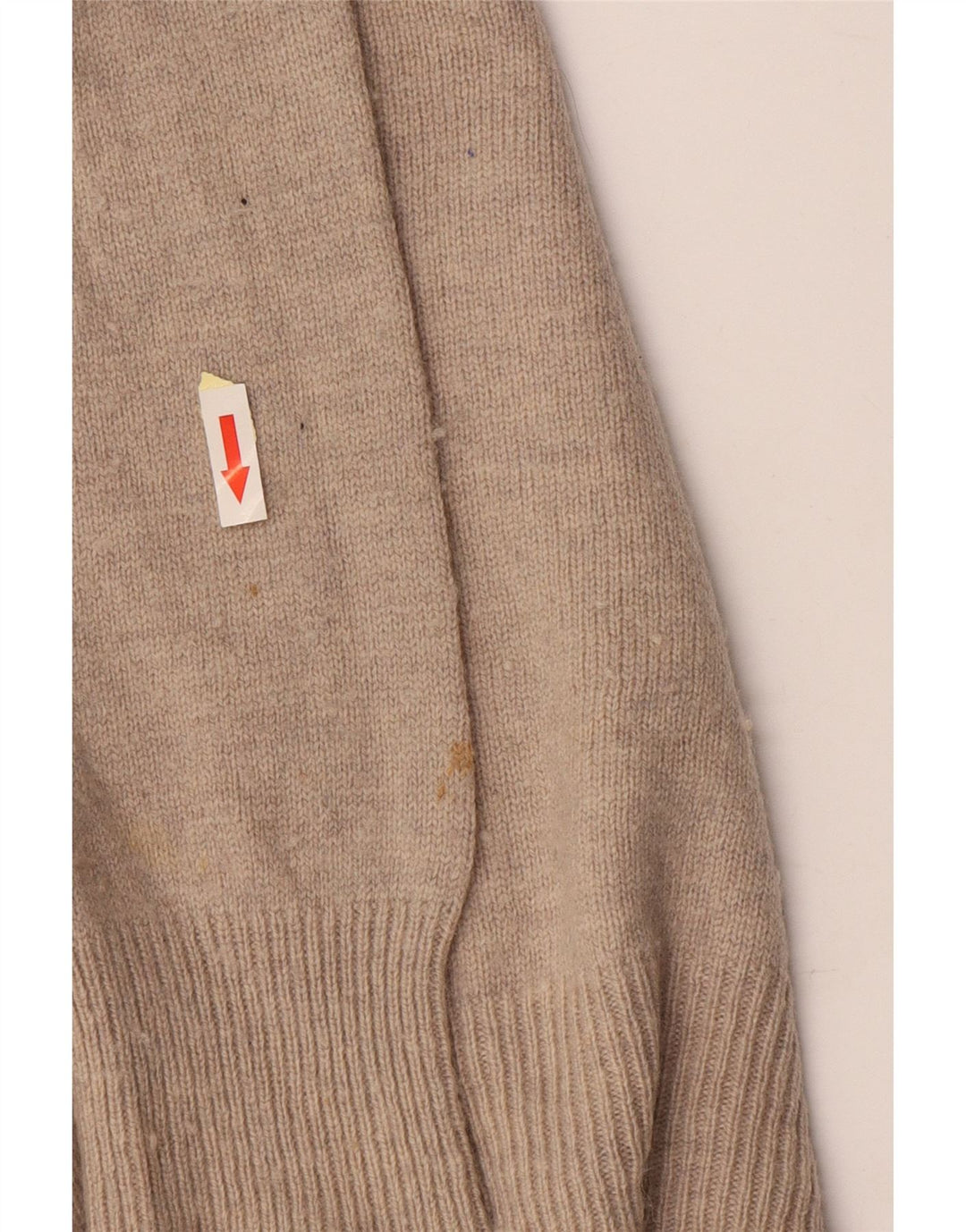 ALL SAINTS Rollkragenpullover für Herren, groß, beige Wolle