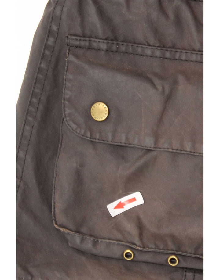 Barbour Damenjacke aus gewachster Baumwolle, UK 10, Größe S, Braun