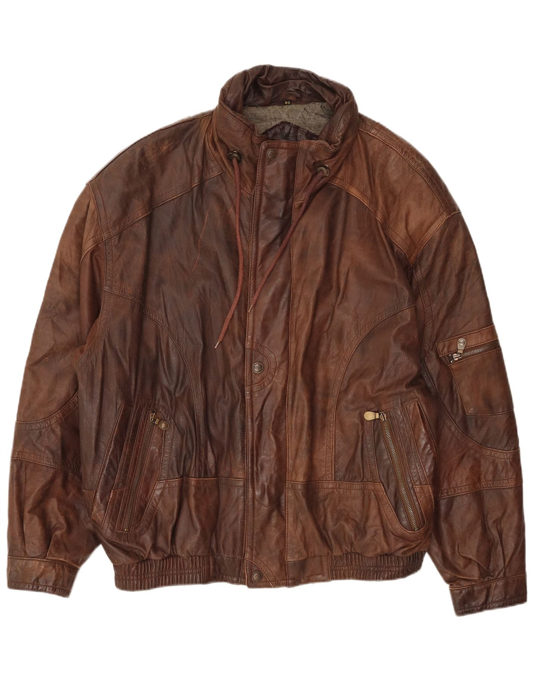 Trapper Herren Lederjacke UK 42 XL Braunes Leder