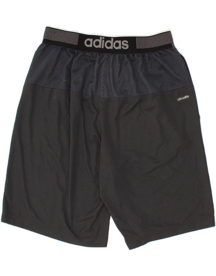 ADIDAS Mens Climalite Graphic Sport Shorts Medium  Grey Polyester Vintage Adidas and Second-Hand Adidas from Messina Hembry 