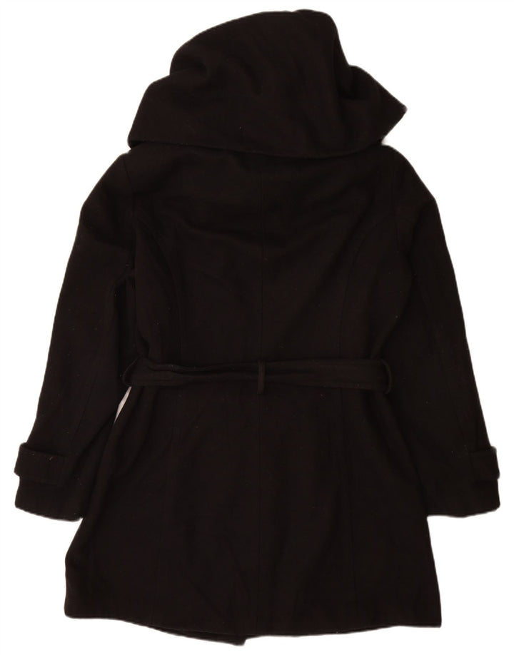 Zara Damen Mantel UK 20 2XL Schwarze Wolle