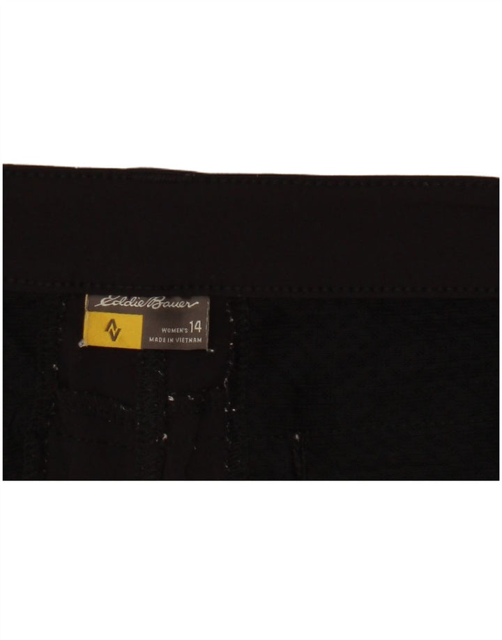 Eddie Bauer Damen Freizeitshorts US 14 XL W36 Schwarz