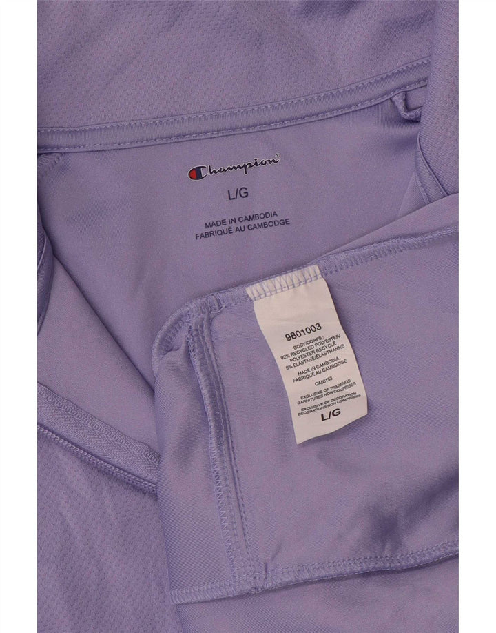 Champion Damen-Pullover-Trainingsanzugoberteil mit Reißverschluss und Halsausschnitt, UK 44, Größe L, Lila