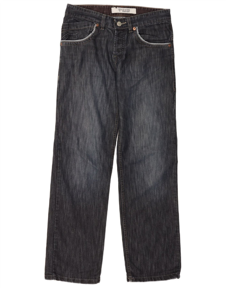 Guess Herren Straight Jeans W32 L32 Marineblaue Baumwolle