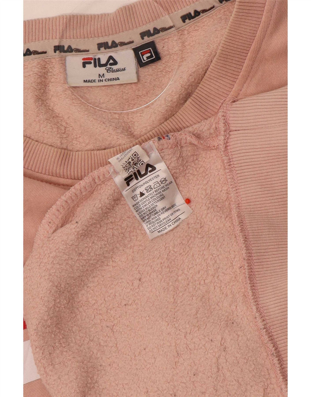 Fila Herren Grafik-Sweatshirt-Pullover aus mittelrosa Baumwolle