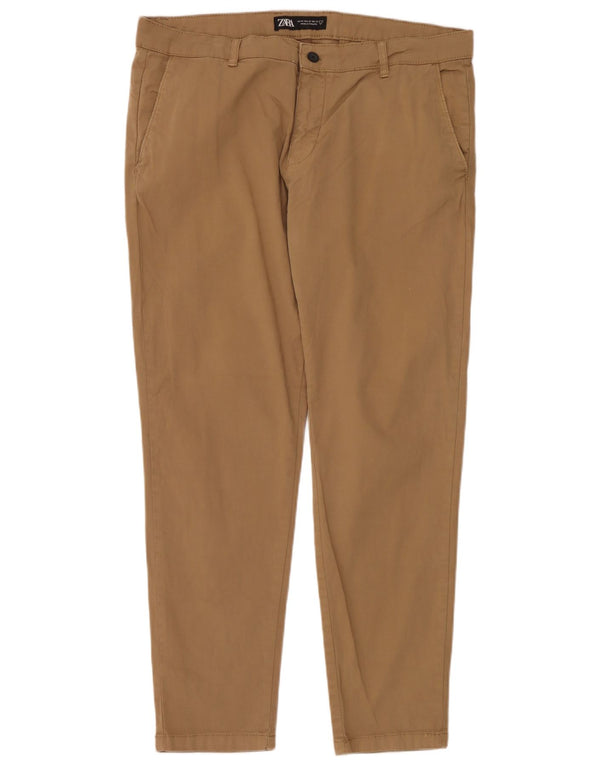 Zara Slim Chino-Hose für Herren, EU 48, XL, W38, L31, Beige
