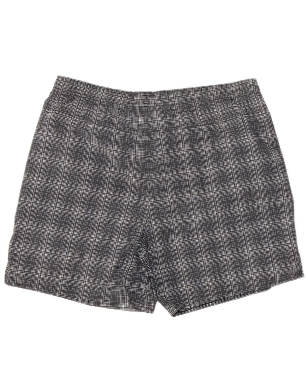 ADIDAS Herren-Badeshorts, groß, grau kariert, Polyester