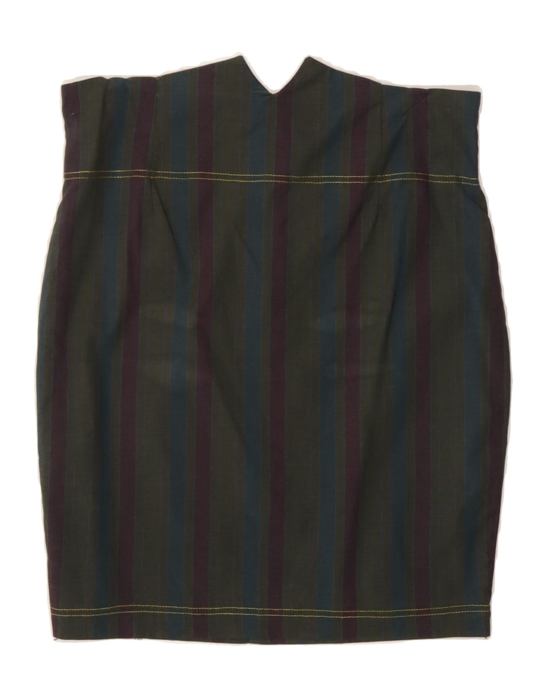 VINTAGE Womens Pencil Skirt W30 Medium Green Striped Vintage Vintage and Second-Hand Vintage from Messina Hembry 