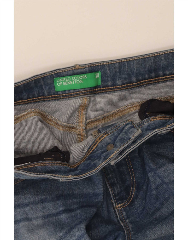 Benetton Damen Slim Jeans W28 L32 Blau