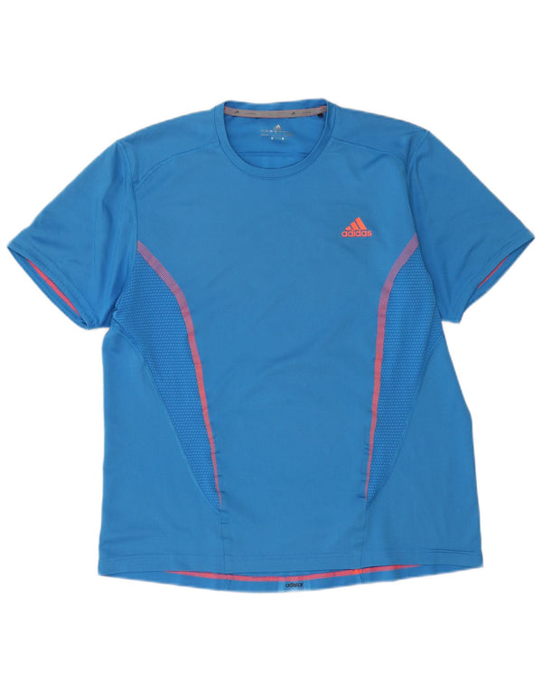 Adidas Herren T-Shirt Top Large Blau Polyester