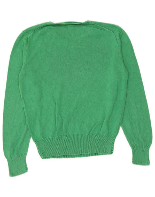 Polo Ralph Lauren Jungen-Pullover mit V-Ausschnitt, 14–15 Jahre, groß, grüne Baumwolle