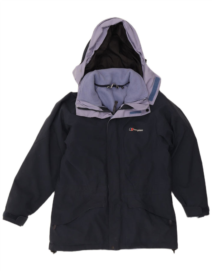 Berghaus Damen-Windbreakerjacke mit Kapuze, Größe S, Marineblau, Nylon