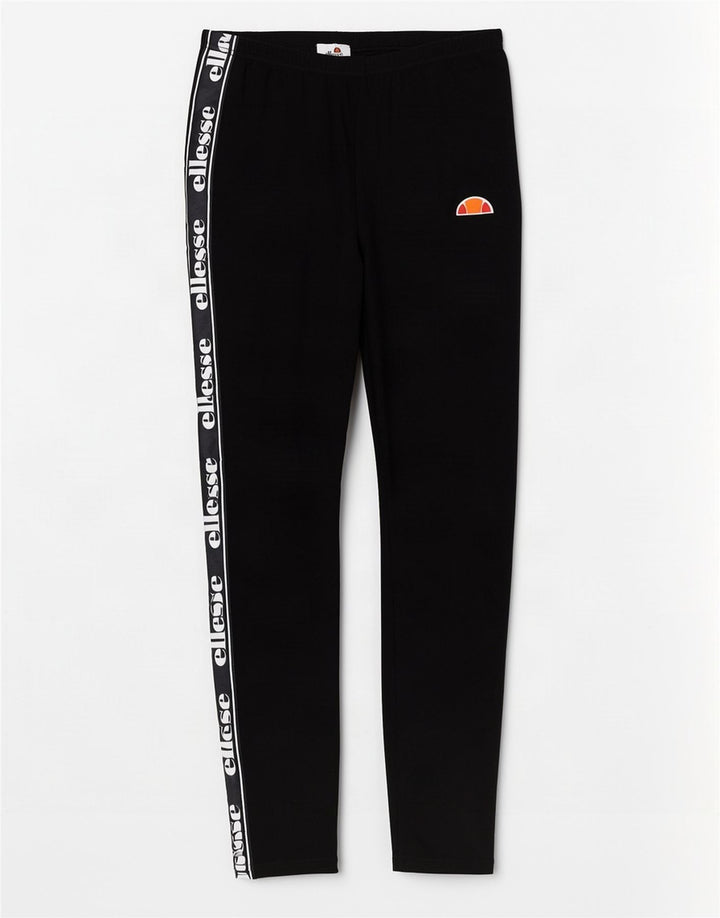 Ellesse Womens Graphic Leggings UK 12 Mittelschwarze Baumwolle