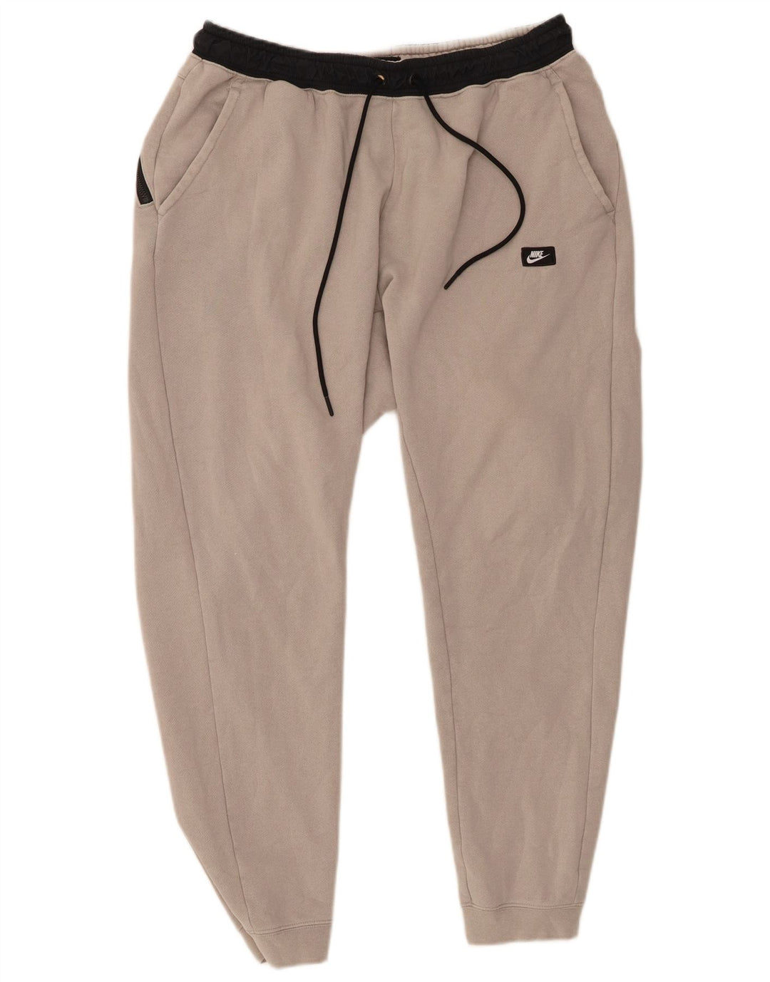 Nike Herren-Trainingshose, Jogginghose, Größe L, Grau, Baumwolle