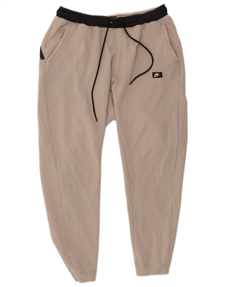 Nike Herren-Trainingshose, Jogginghose, Größe L, Grau, Baumwolle