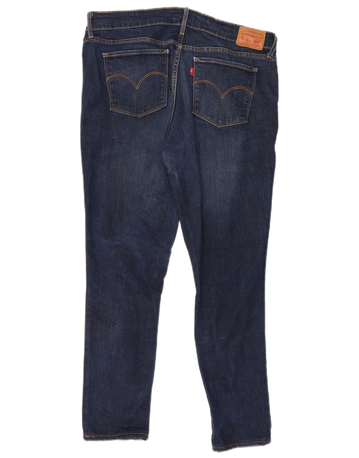 Levi's Damen 711 Skinny Jeans W32 L27 Blaues Lyocell