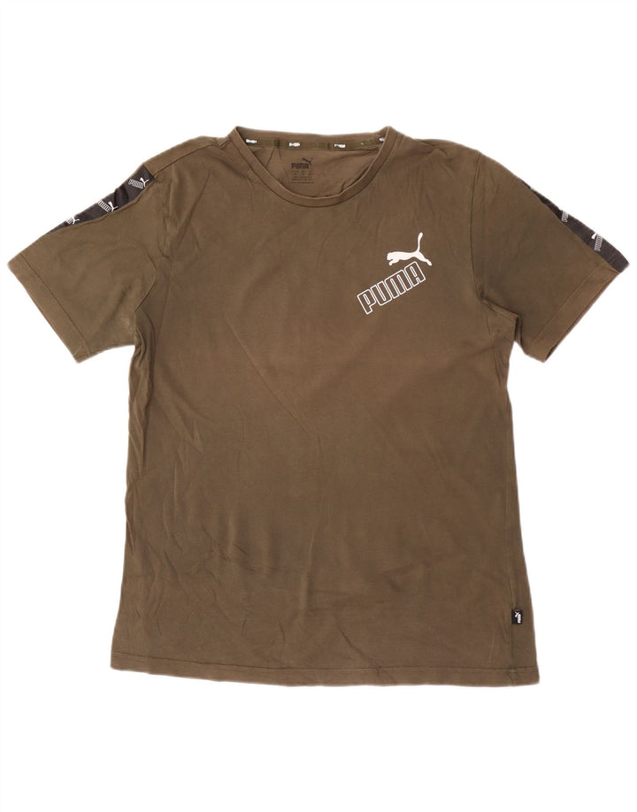 Puma Herren Grafik T-Shirt Top Medium Khaki