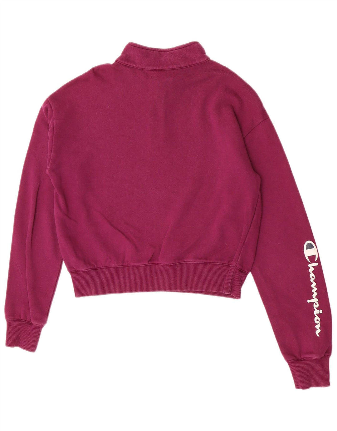 Champion Damen-Sweatshirt mit grafischem Reißverschluss und Reißverschluss, Gr. 10, Größe S, Lila
