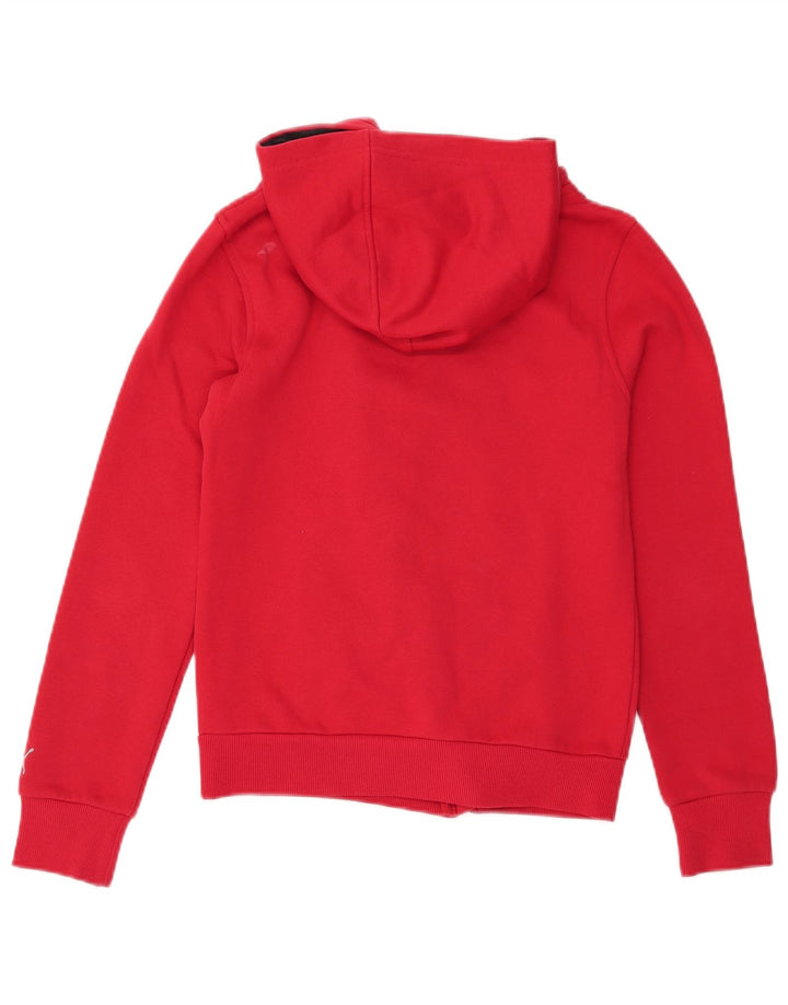 PUMA Damen Zip Hoodie Pullover UK 10 Small Rot