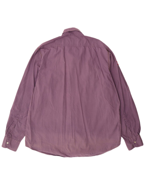 NAPAPIJRI Herren Grafikhemd 3XL Lila Baumwolle