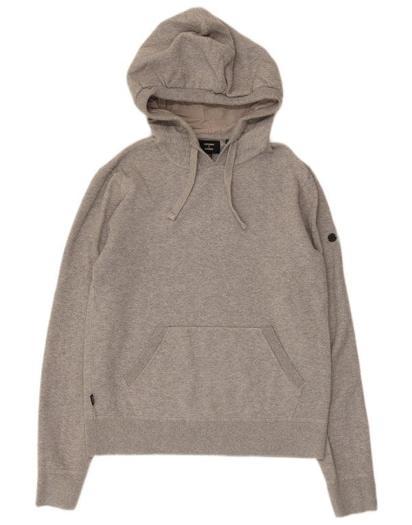 Superdry Damen-Pullover mit Kapuze, Gr. 8, Größe S, Grau, Baumwolle