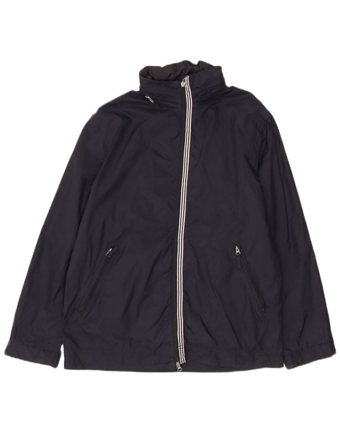 Armani Jeans Herren Regenjacke UK 40 Large Marineblau Polyamid